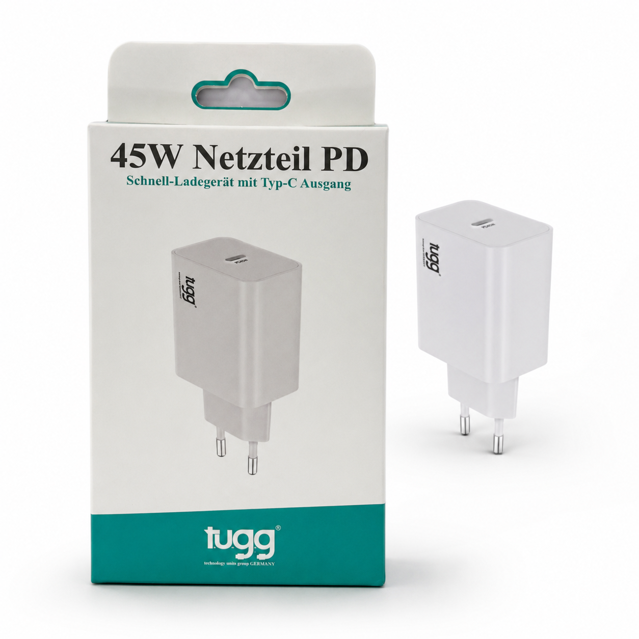 Tugg 45W USB-C PD Netzteil Schnellladegerät Ladeadapter für USB-C Geräte