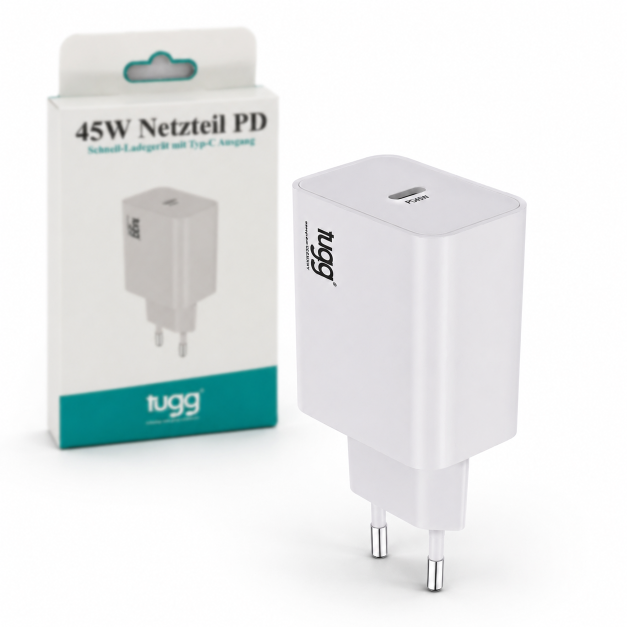 Tugg 45W USB-C PD Netzteil Schnellladegerät Ladeadapter für USB-C Geräte