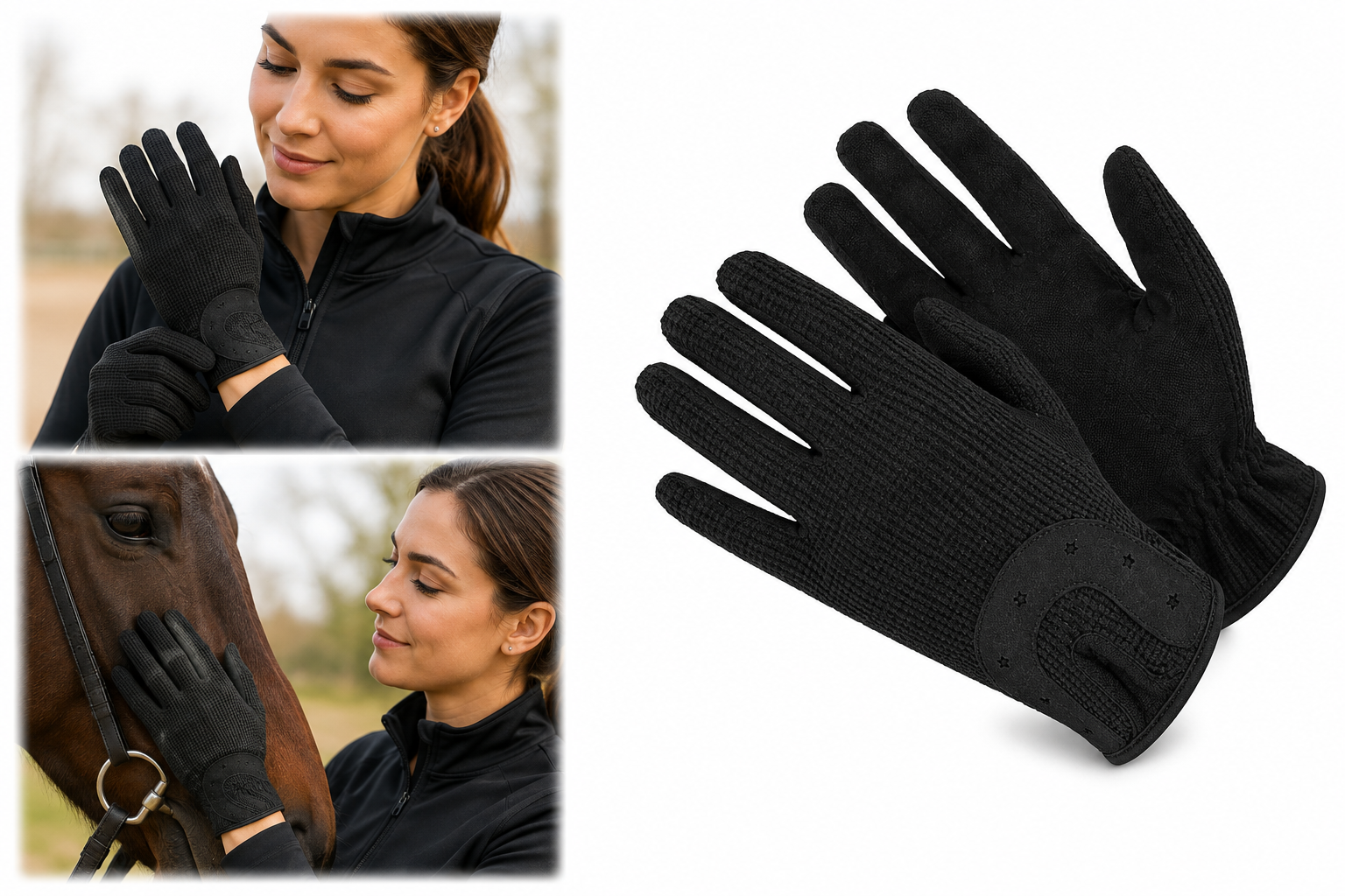 Damen Handschuhe Größe L Freizeit Alltag 100% Polyester Bequem Leicht