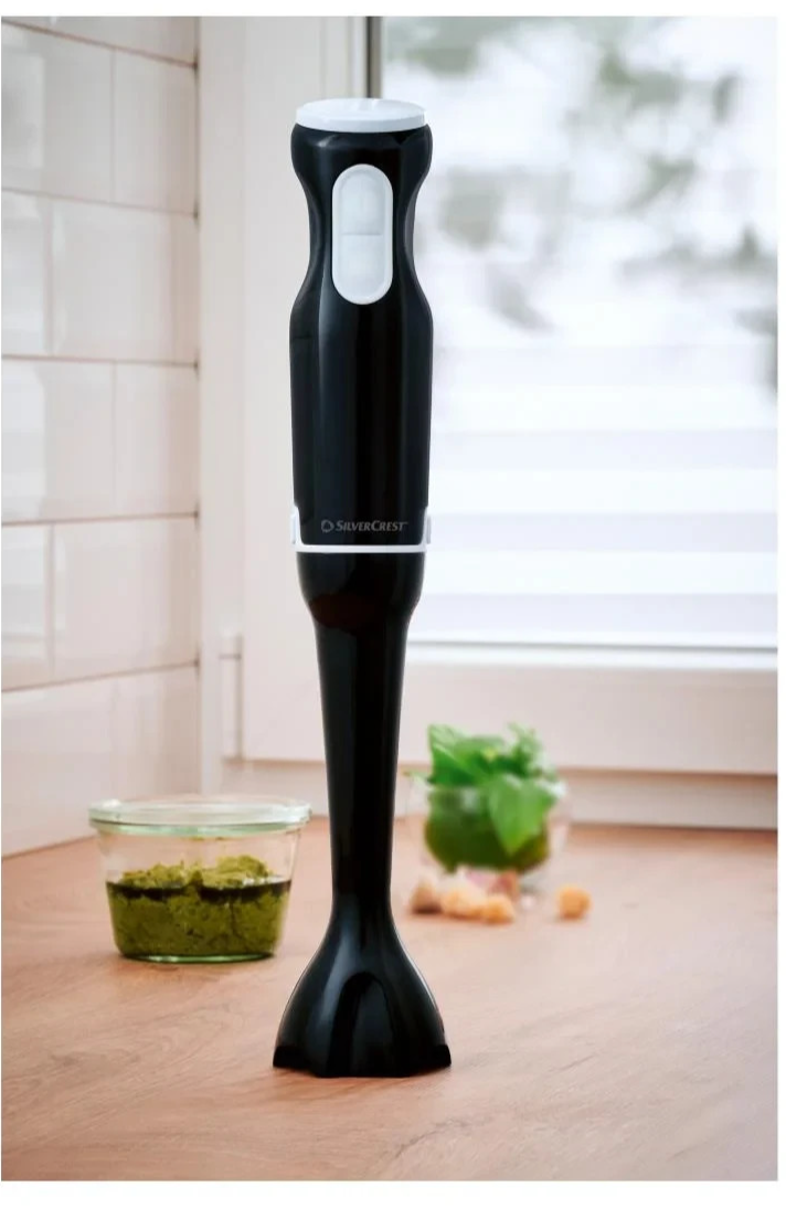 SILVERCREST Stabmixer SSM 350 D1 350W Pürierstab Edelstahl Schwarz Turbo