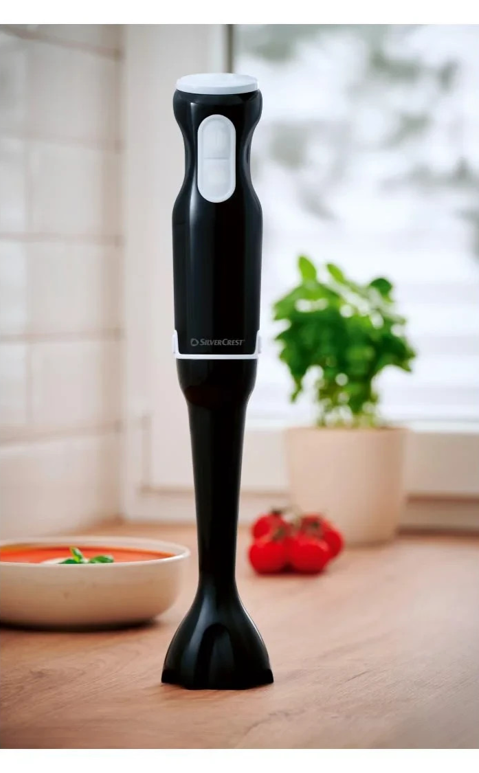 SILVERCREST Stabmixer SSM 350 D1 350W Pürierstab Edelstahl Schwarz Turbo