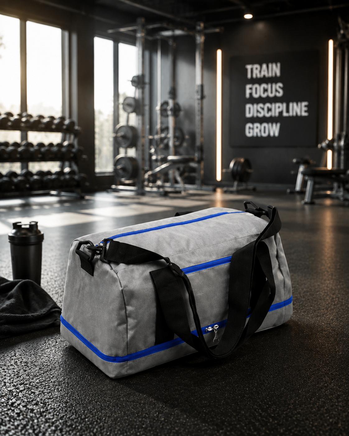 Reisetasche Grau Sporttasche Freizeittasche Gepäcktasche Reise Tasche