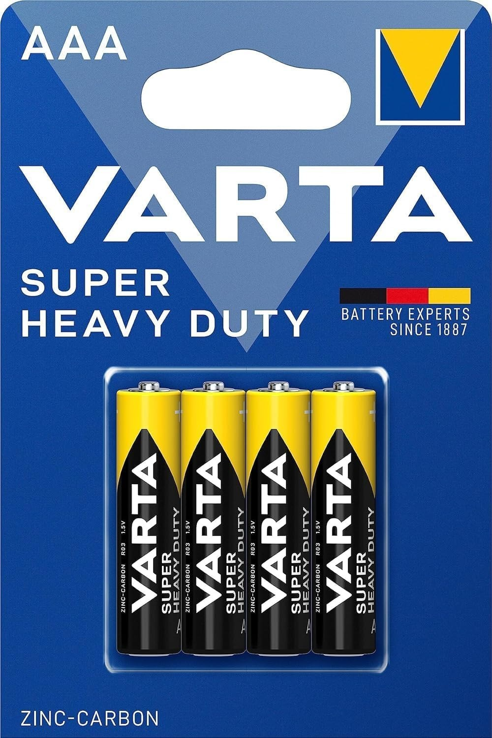 VARTA AAA Batterien R03 1,5V Micro Zink-Kohle 800mAh für Uhren Fernbedienung