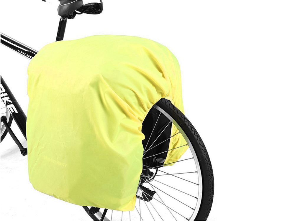 Fahrradtasche Gepäckträger 45L mit Regenschutz – Große Fahrradtasche mit 3 Fächern, Seitentaschen und Reflektoren für Touren & Alltag