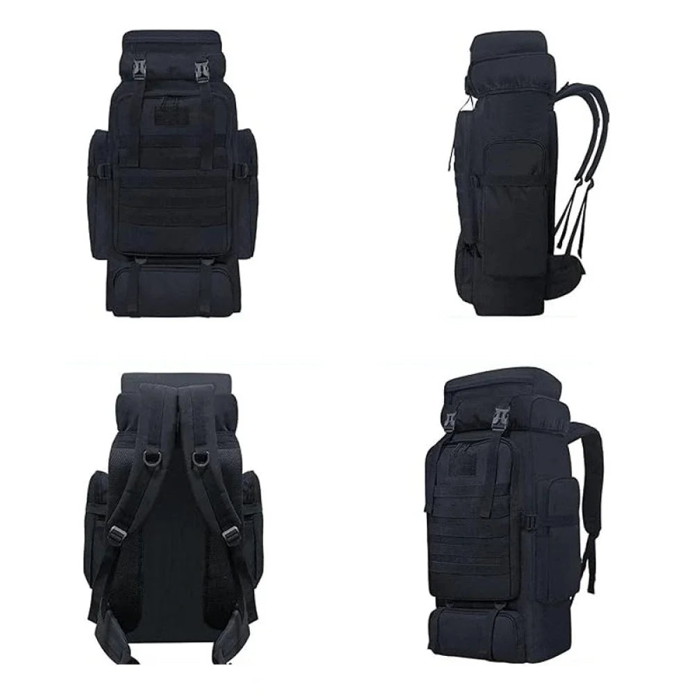 Hiking Backpack 80L Camping Rain Cover Waterproof Outdoor Sport Travel Bag 