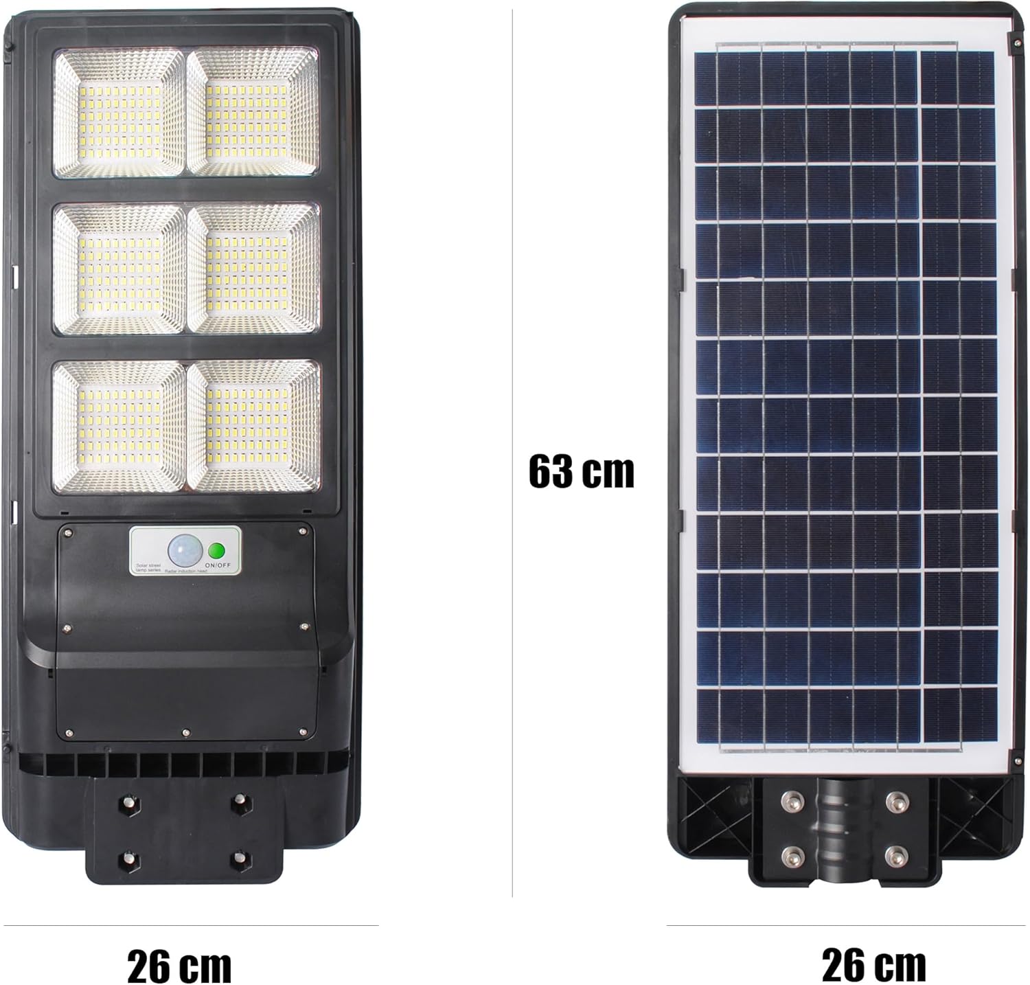 Solar Straßenlampe mit Bewegungsmelder, Fernbedienung und IP67 – LED Außenleuchte 6000K für Hof, Garage und Parkplatz