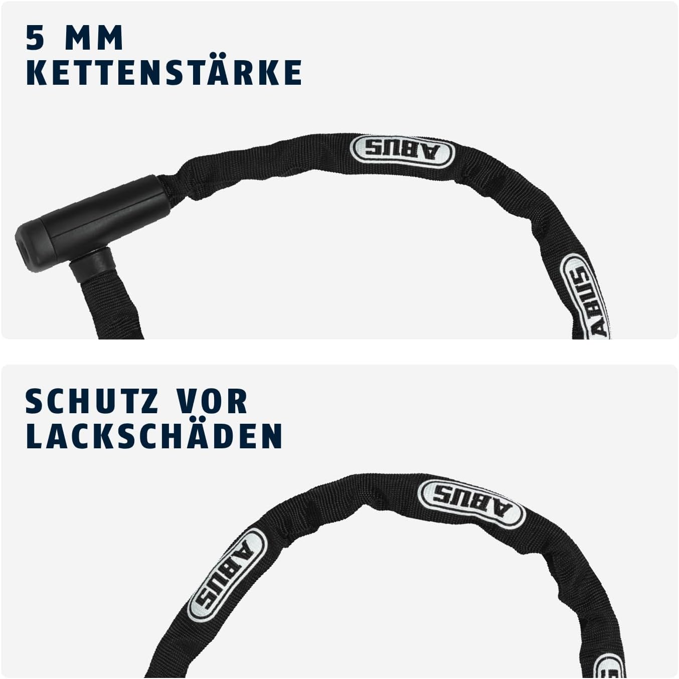 ABUS Fahrradschloss Kettenschloss aus Stahl – Sicherer Schutz für Fahrräder