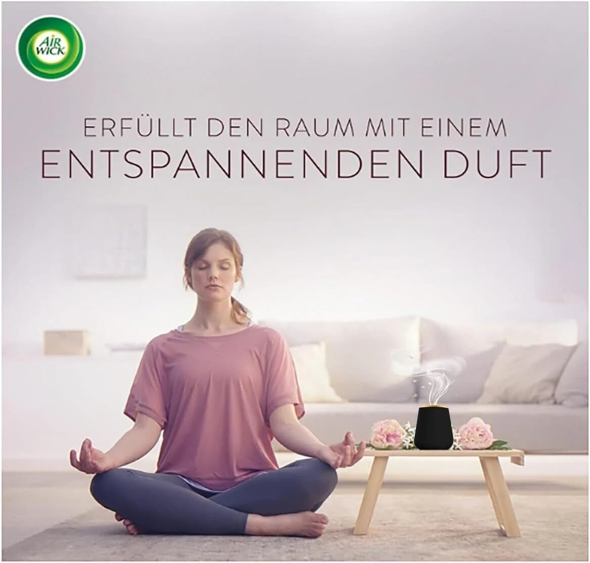Air Wick Aroma Öl Diffuser Starter Set – 1 Gerät + 4 × 20 ml Duftöl-Nachfüller