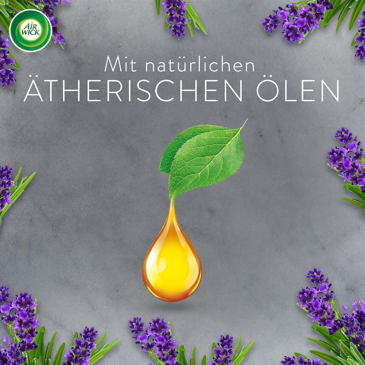 Air Wick Aroma-Öl Starter Set Lavendel – Diffuser mit 2 × 20 ml Duftöl-Nachfüllern