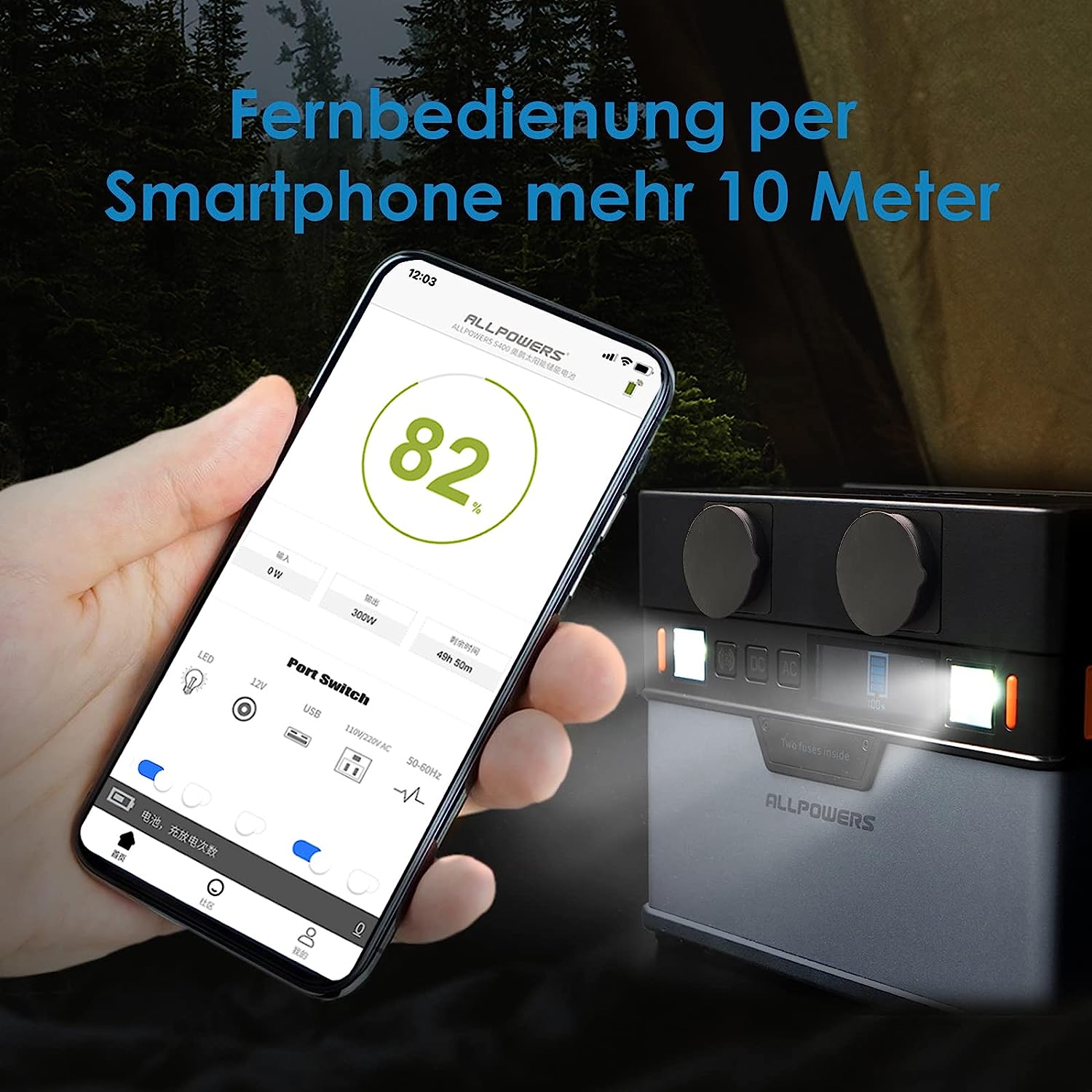 ALLPOWERS Solar Portable Power Station 78000mAh 300W Portable with AC/USB Output