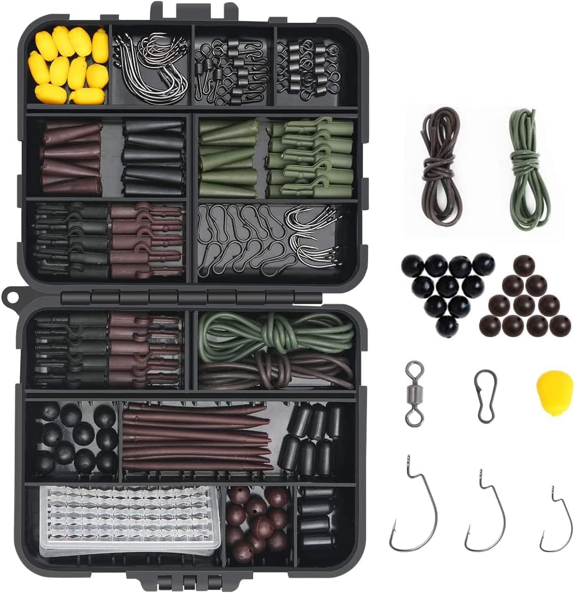 272-tlg Angelzubehör Set mit Box – Jig Haken, Sinker, Wirbel, Perlen & mehr

🎣🎣🎣