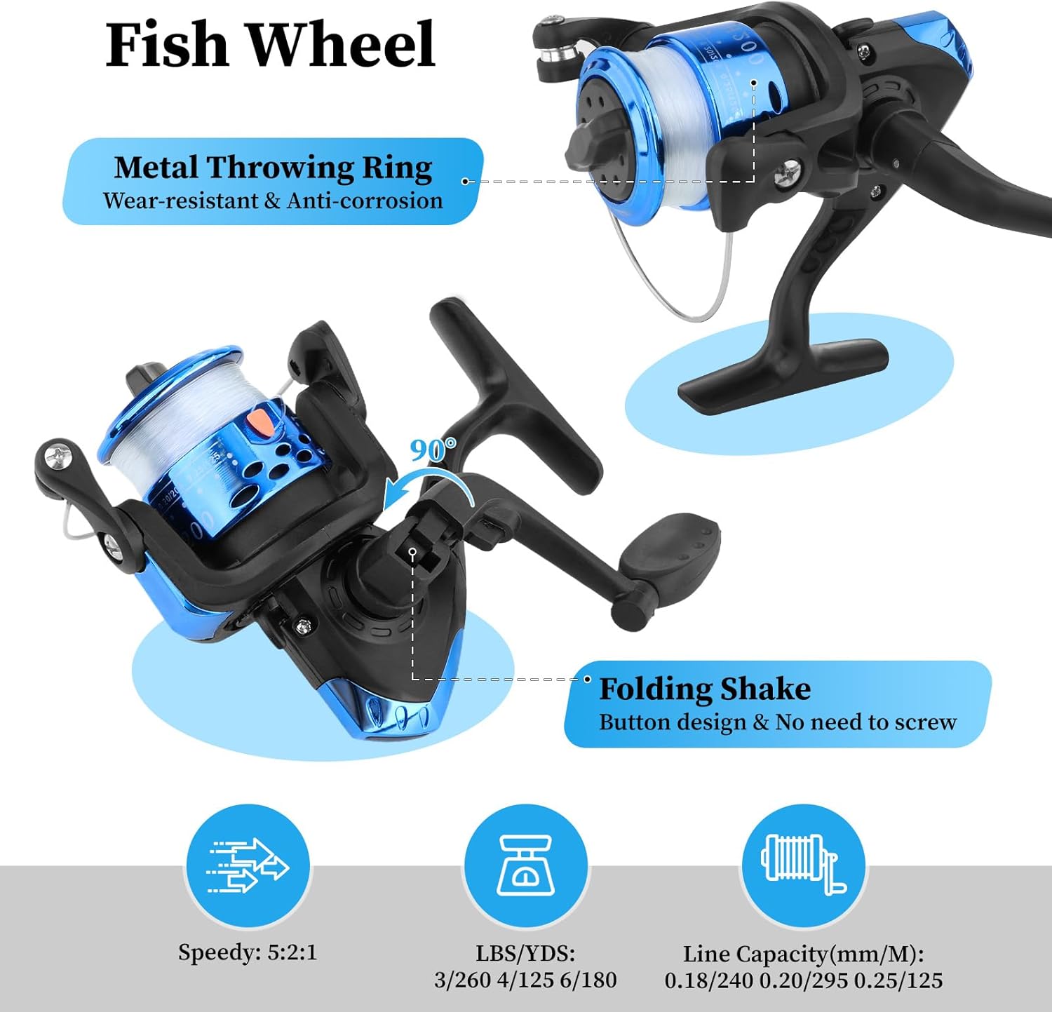 Fishing set for children, fishing rod set for children, children's fishing rods, telescopic fishing rod 180 cm 