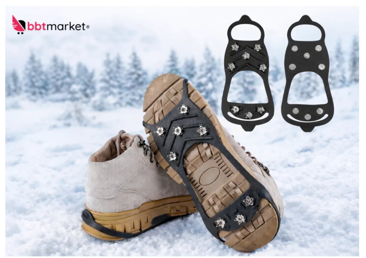 Schuhspikes Spikes Schwarz Anitrutsch Eis Schuh Krallen Antirutsch Schnee Schuhe