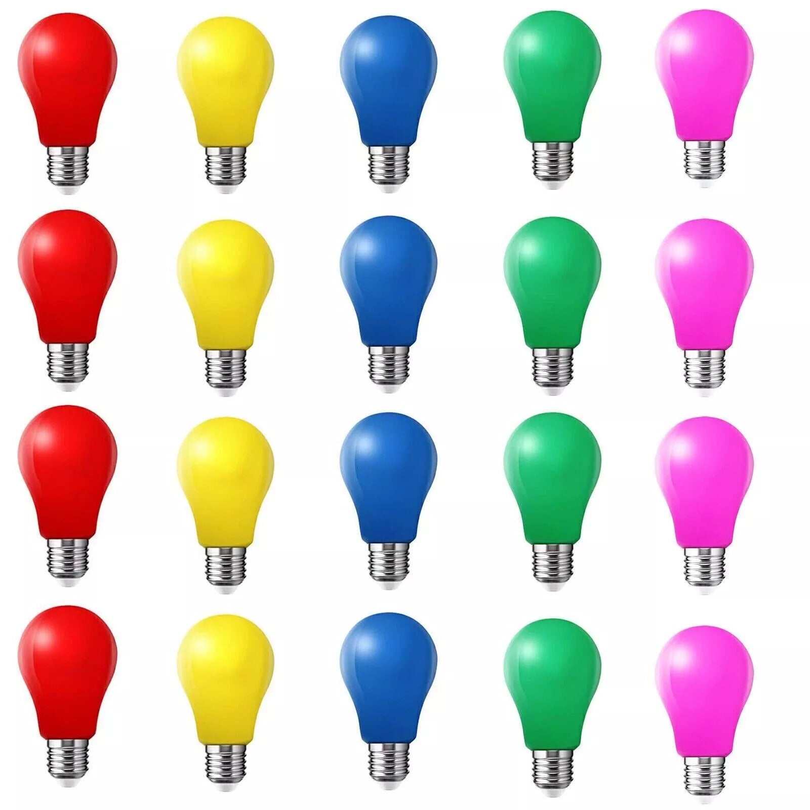 20x LED Glühbirnen E27 bunt 3W farbige Beleuchtung Party Garten