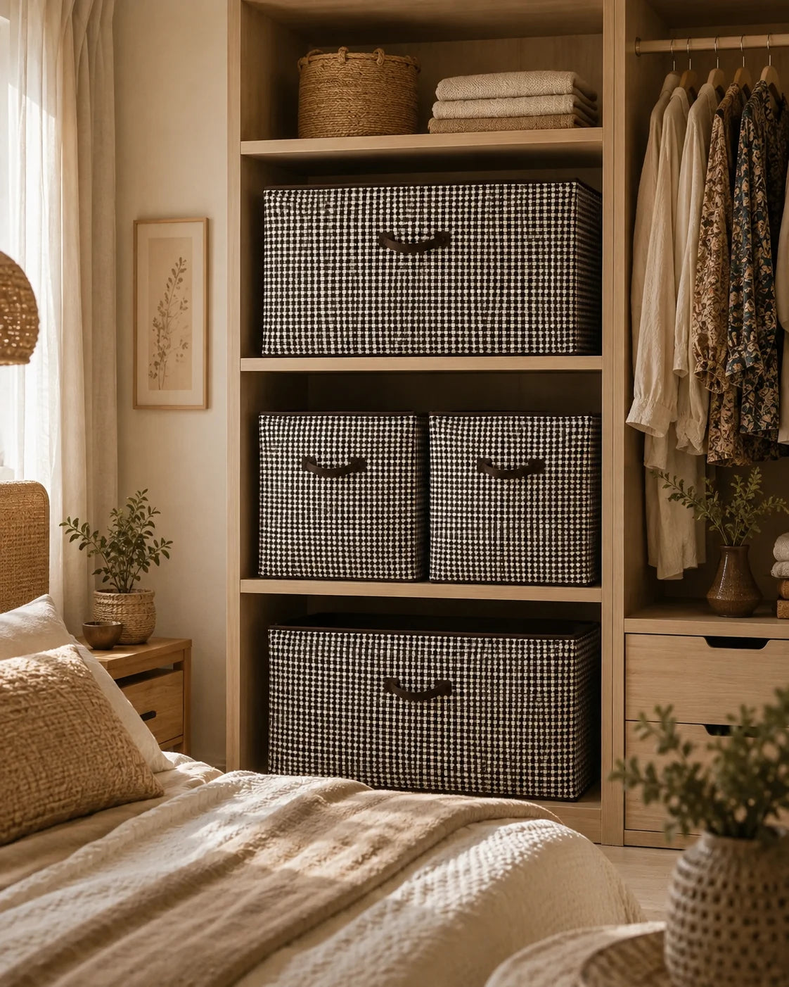 Aufbewahrungstasche 100L 180L Faltbar Kleider Organizer Bettwäsche Kleiderschran