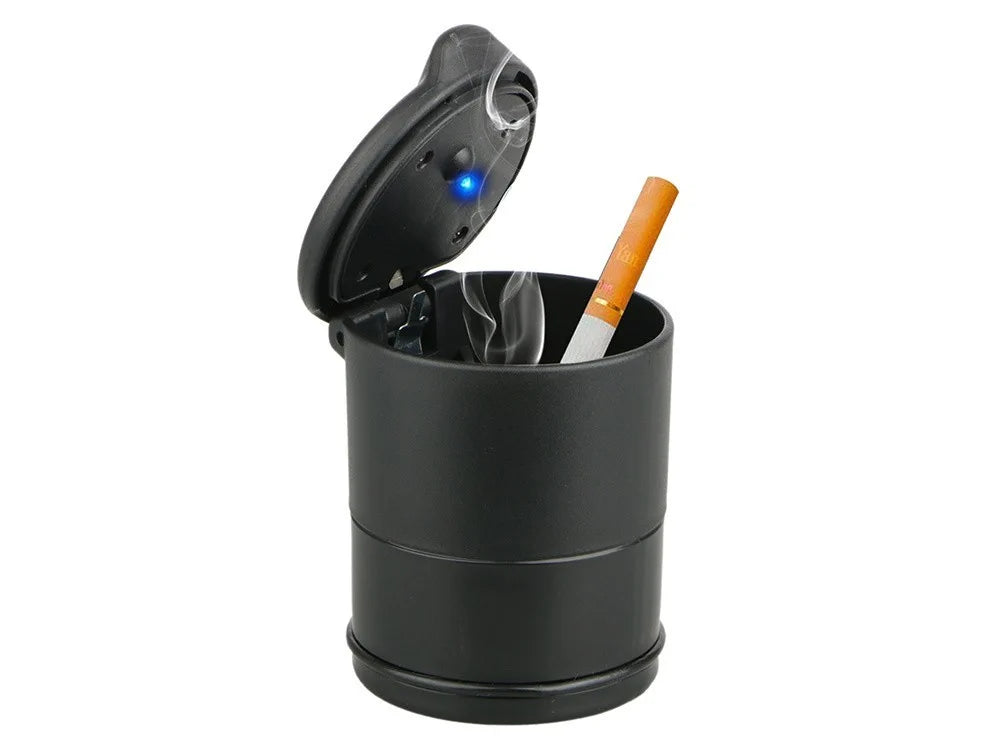 Auto Aschenbecher LED rauchfrei geruchsdicht mit Deckel KFZ Becher