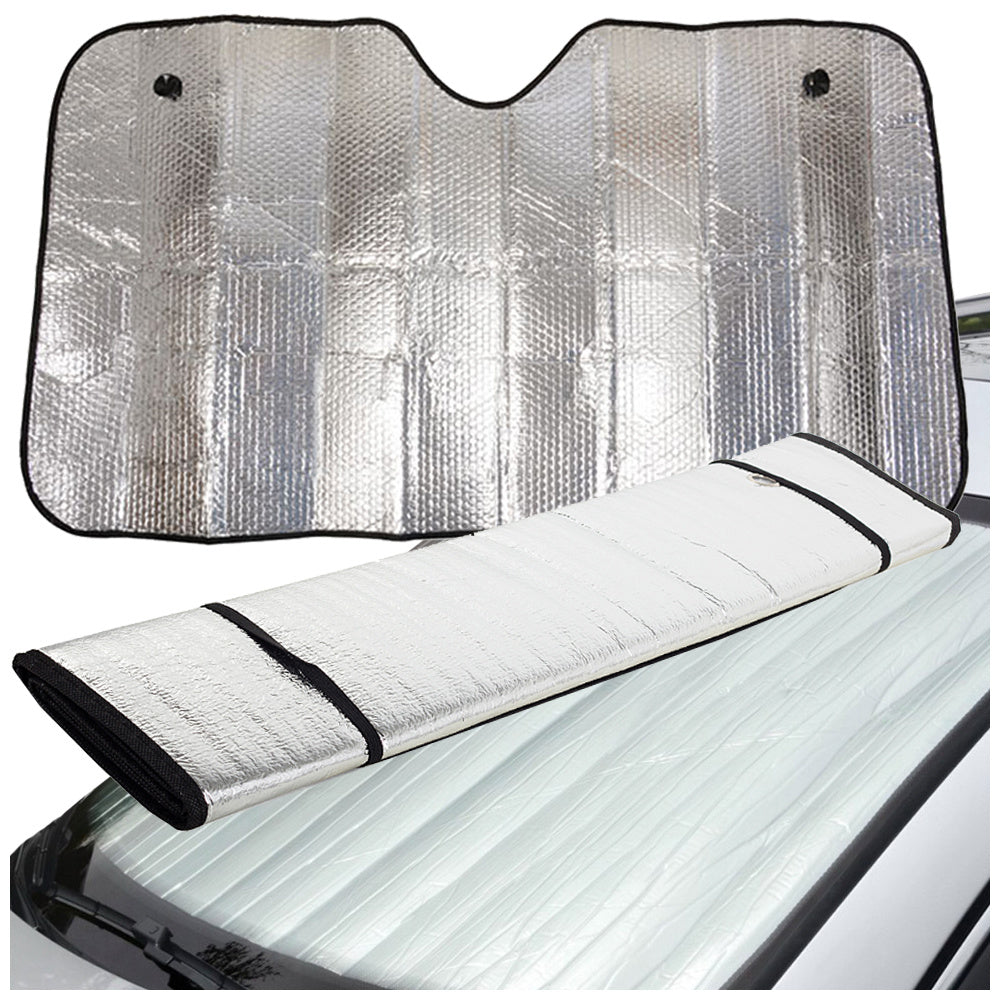 Auto Sonnenschutz für Windschutzscheibe 130x60cm – Hitzeschutz und Frostschutz Abdeckung