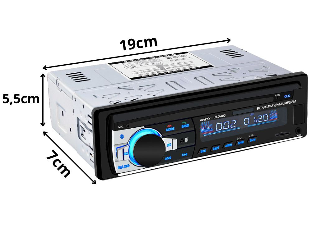 🚗 MODERNES AUTORADIO MIT BLUETOOTH, USB, AUX & SD – 1-DIN UNIVERSALMODELL 📻