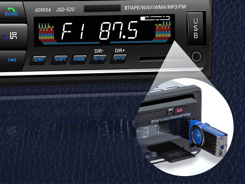 🚗 MODERNES AUTORADIO MIT BLUETOOTH, USB, AUX & SD – 1-DIN UNIVERSALMODELL 📻