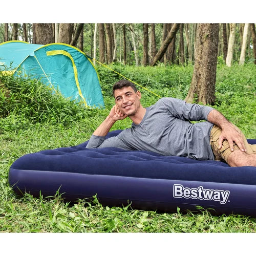 BESTWAY Luftbett 203 × 183 × 22 cm – Aufblasbares Doppelbett für 2 Personen bis 300 kg, Indoor & Camping