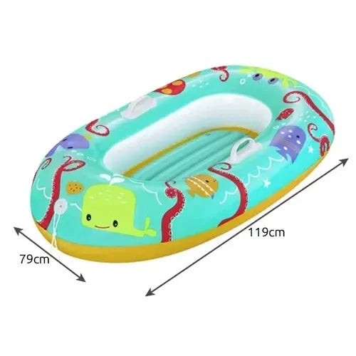 Bestway Kinderboot Aufblasbar 119x79cm Schwimmbett Schwimmboot Pool Boot