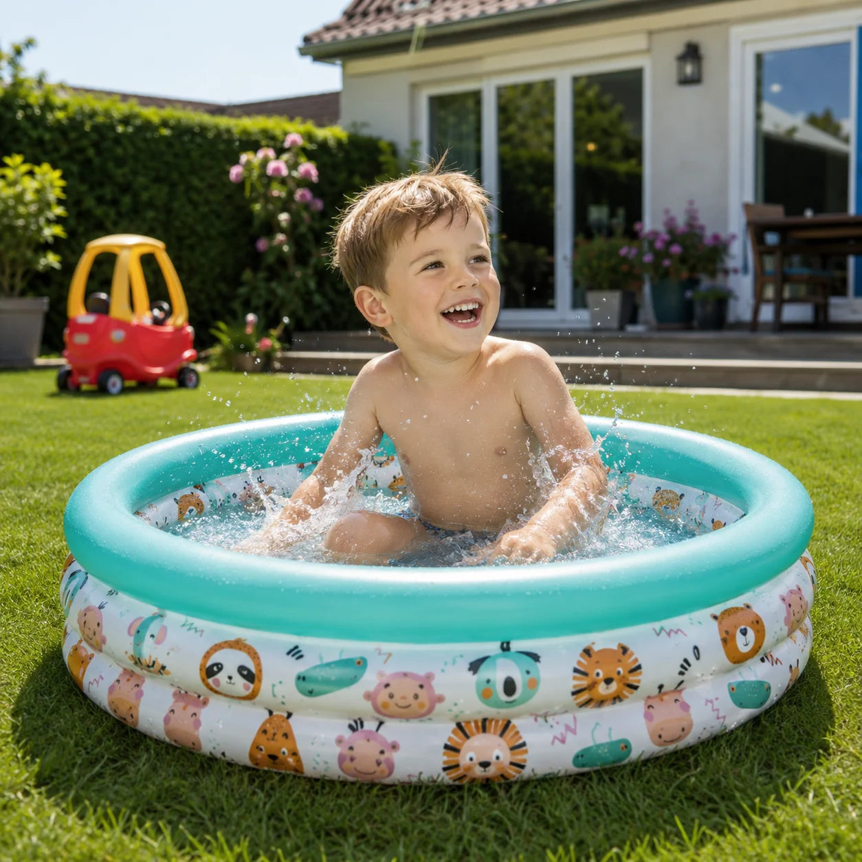 Bestway Kinderpool Planschbecken 102x25cm Aufblasbar Gartenpool Rund 101L