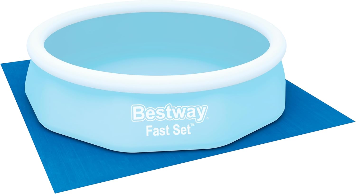 Bestway Pool Bodenplane 335x335 cm PE Unterlage für Aufstellpools bis Ø305 cm