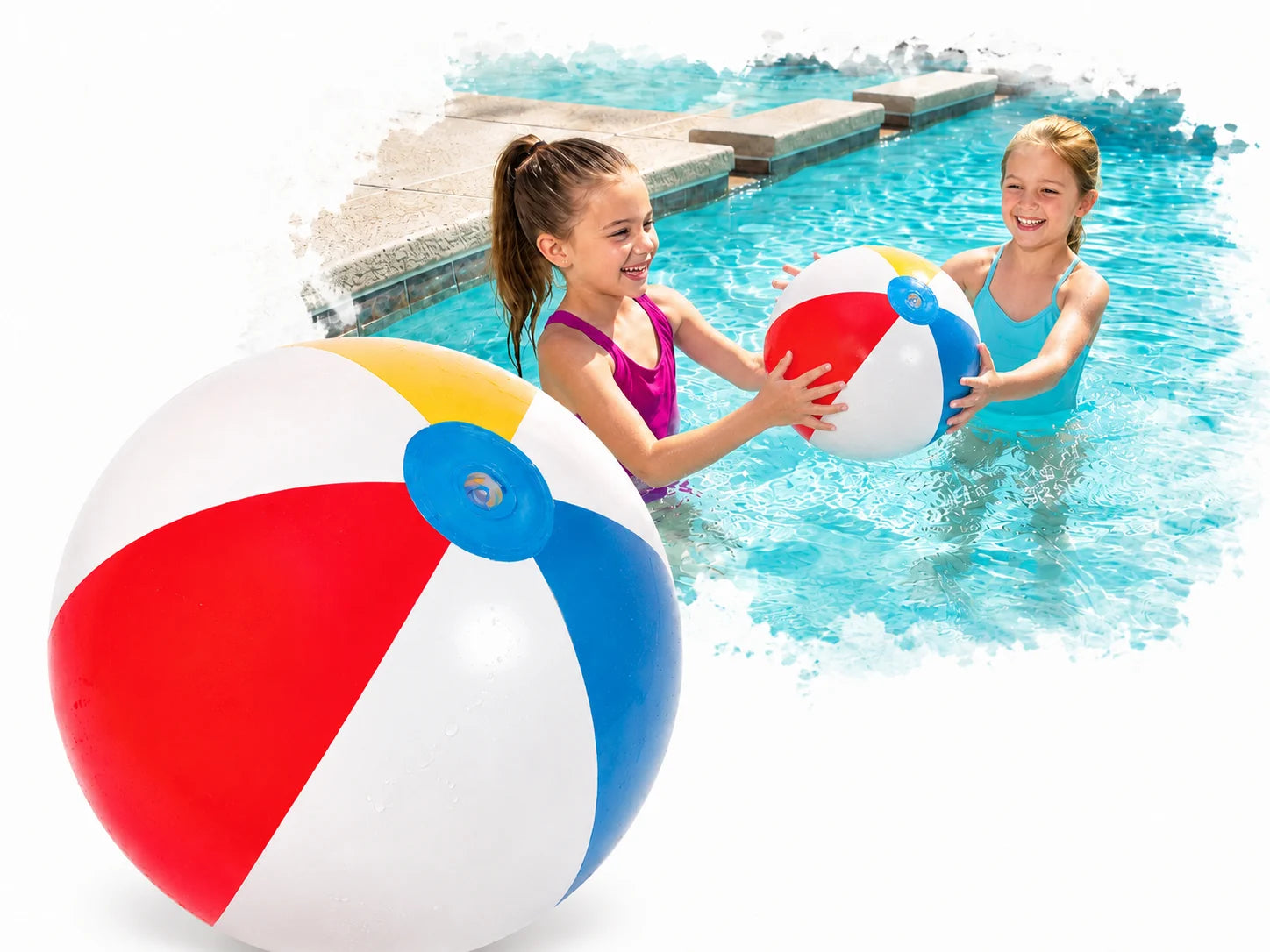 Bestway Wasserball 51cm Aufblasbar Strandball Poolball Beachball Bunt