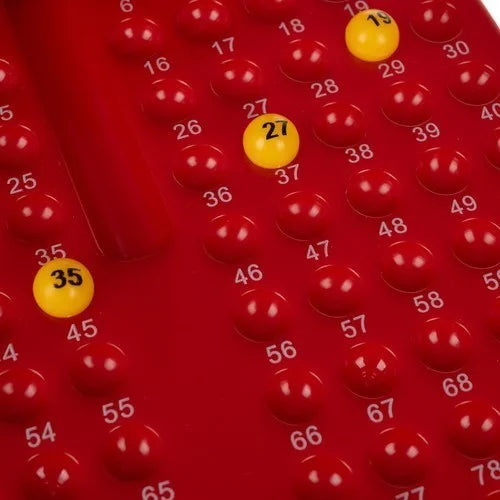 Bingo Spiel Set mit Ziehmaschine, Kugeln, Karten & Chips – Gesellschaftsspiel für Familie und Kinder