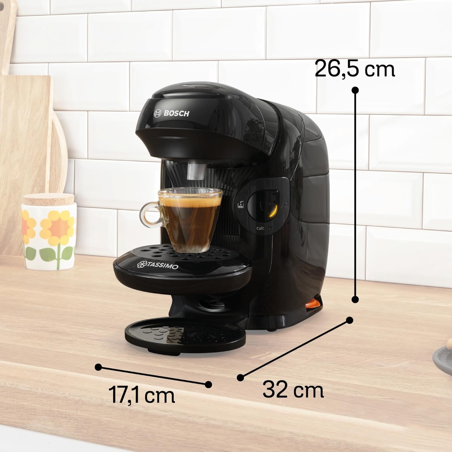 Bosch Tassimo Style Friendly TAS112E – Kapselmaschine 1400W, Schwarz | Über 70 Getränke, One-Touch Bedienung, INTELLIBREW & Nachhaltiges Design