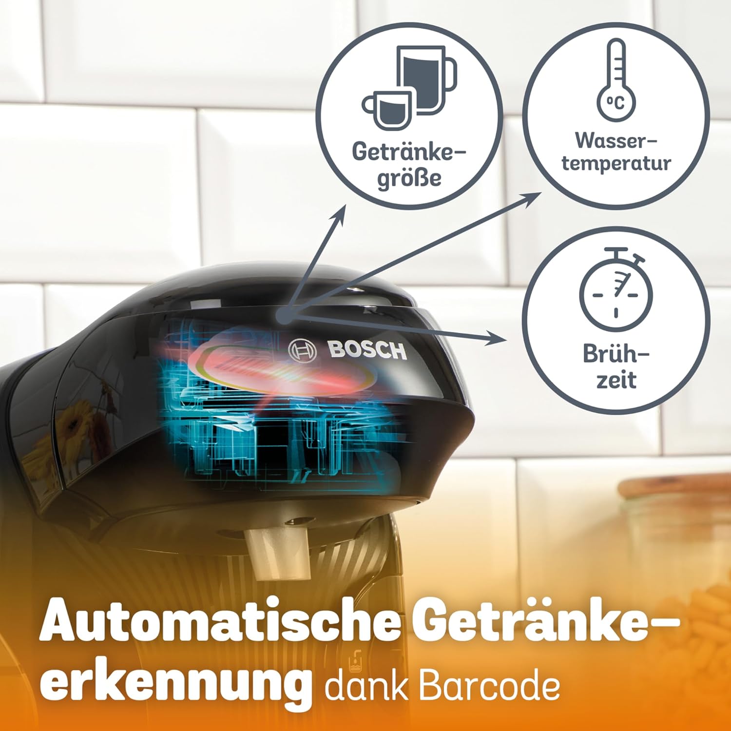 Bosch Tassimo Style Friendly TAS112E – Kapselmaschine 1400W, Schwarz | Über 70 Getränke, One-Touch Bedienung, INTELLIBREW & Nachhaltiges Design