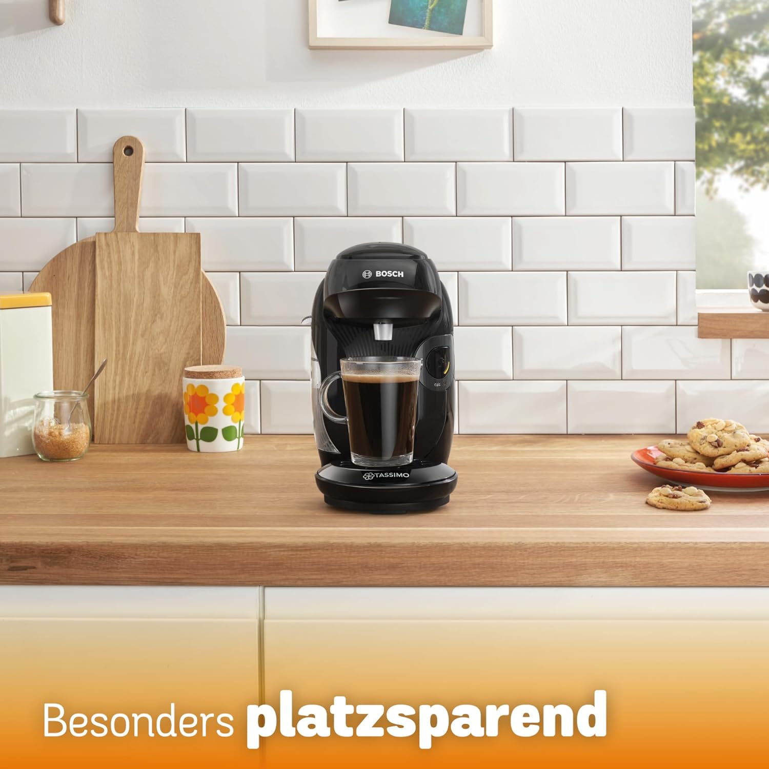 Bosch Tassimo Style Friendly TAS112E – Kapselmaschine 1400W, Schwarz | Über 70 Getränke, One-Touch Bedienung, INTELLIBREW & Nachhaltiges Design