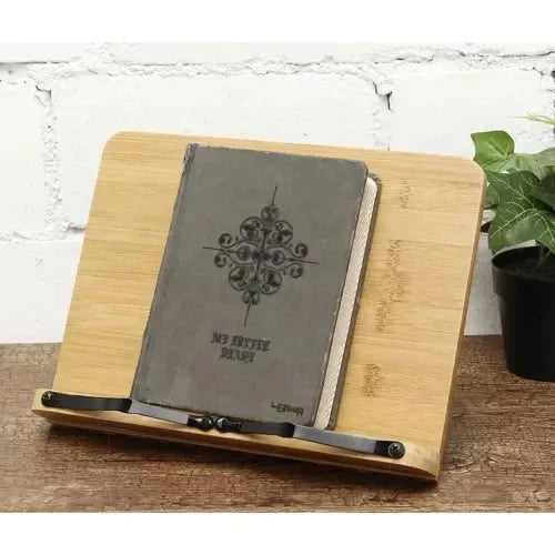 Bambus Buchständer 20 x 28 cm – verstellbarer Tablet-, Laptop- & Leseständer mit 8 Neigungsstufen