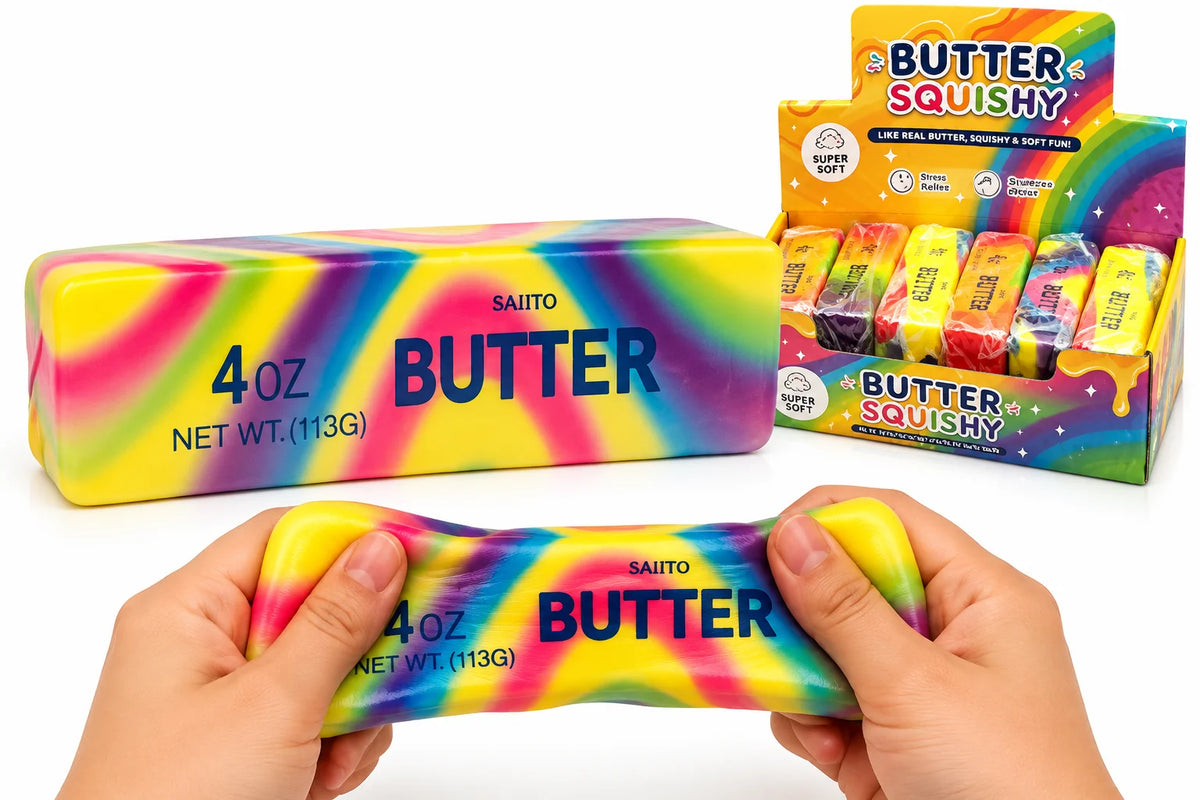 Butter Squishy | Regenbogen🌈 Knautschspielzeug Anti Stress Squeeze Toy