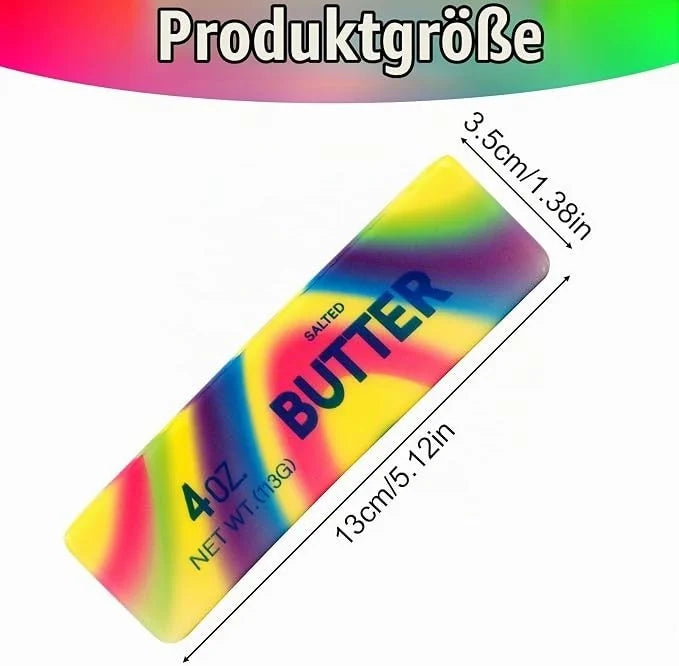 Butter Squishy | Regenbogen🌈 Knautschspielzeug Anti Stress Squeeze Toy