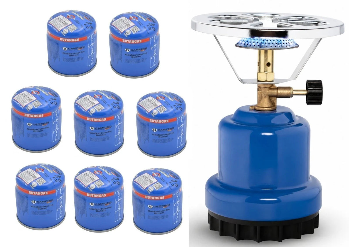 Camping Gaskocher 1100W 190g Stechkartusche Kartuschenkocher Kohleanzünder