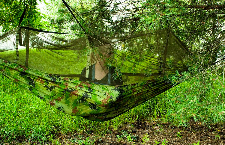 Camping Hängematte mit Moskitonetz – Ultraleichte Outdoor Reisehängematte Tarn