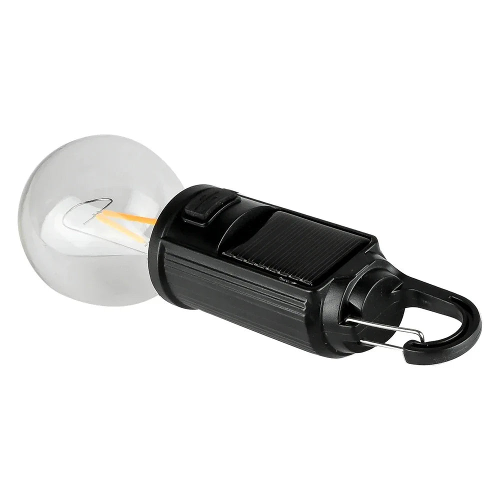 Campinglampe Solar LED USB Wiederaufladbar Karabiner Wasserdicht 3 Lichtmodi