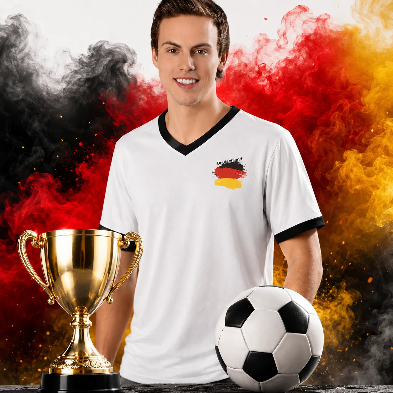 Deutschland Fanartikel WM EM Fahne Flagge Poncho Horn Auswahl