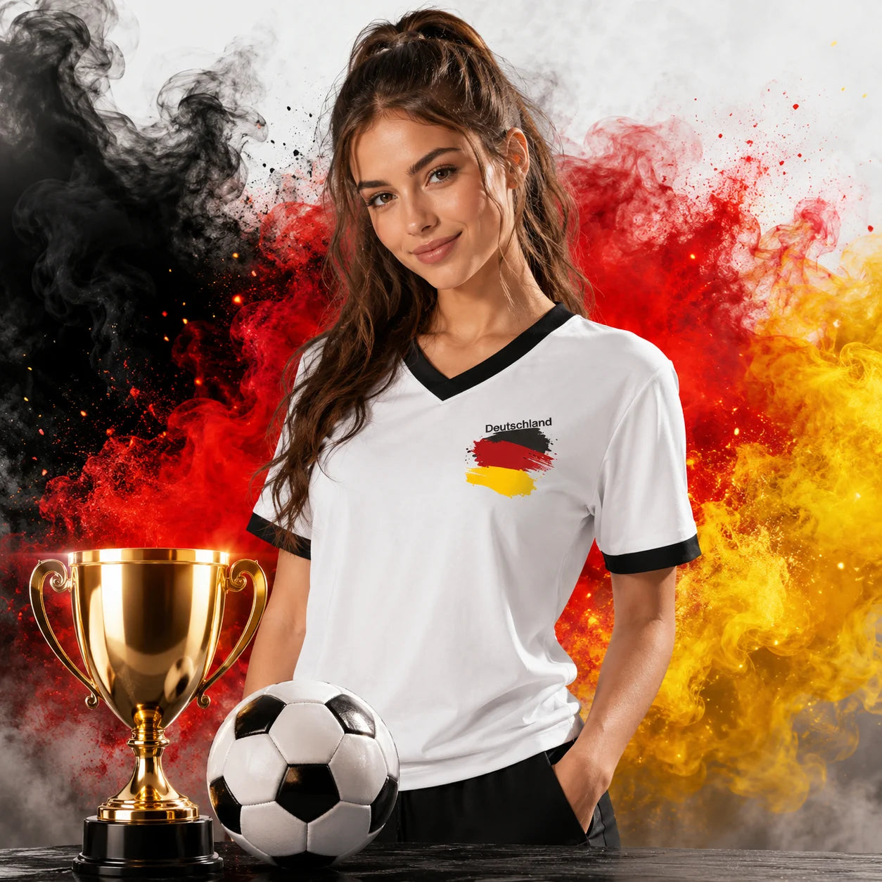 Deutschland Fanartikel WM EM Fahne Flagge Poncho Horn Auswahl