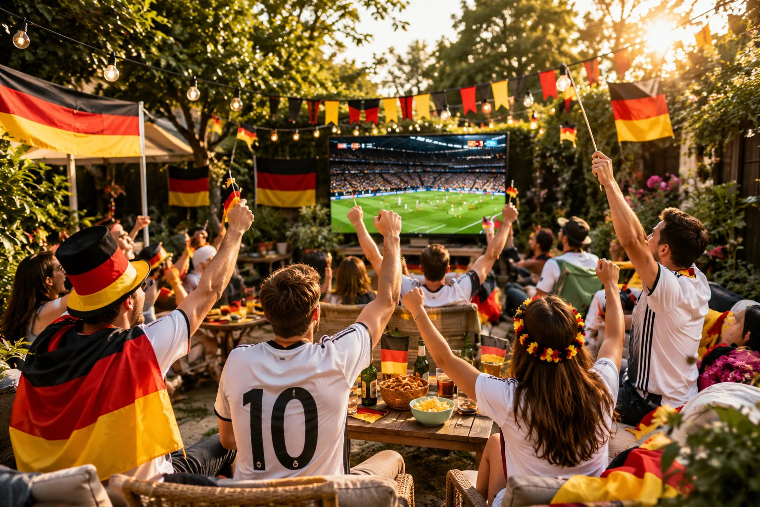 Deutschland Fanartikel WM EM Fahne Flagge Poncho Horn Auswahl
