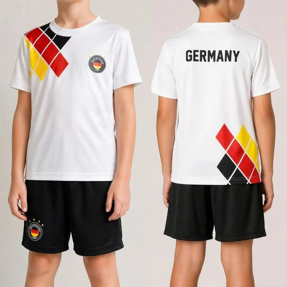 Deutschland Kinder Set T-Shirt Hose Fußball Fanset Kinder Trikot Set