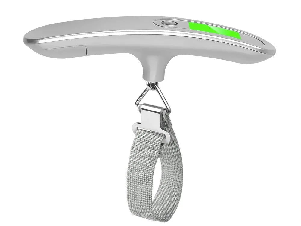 Digitale Gepäckwaage 50 kg – LCD Kofferwaage mit Hold- und Tara-Funktion für Reisen und Fluggepäck