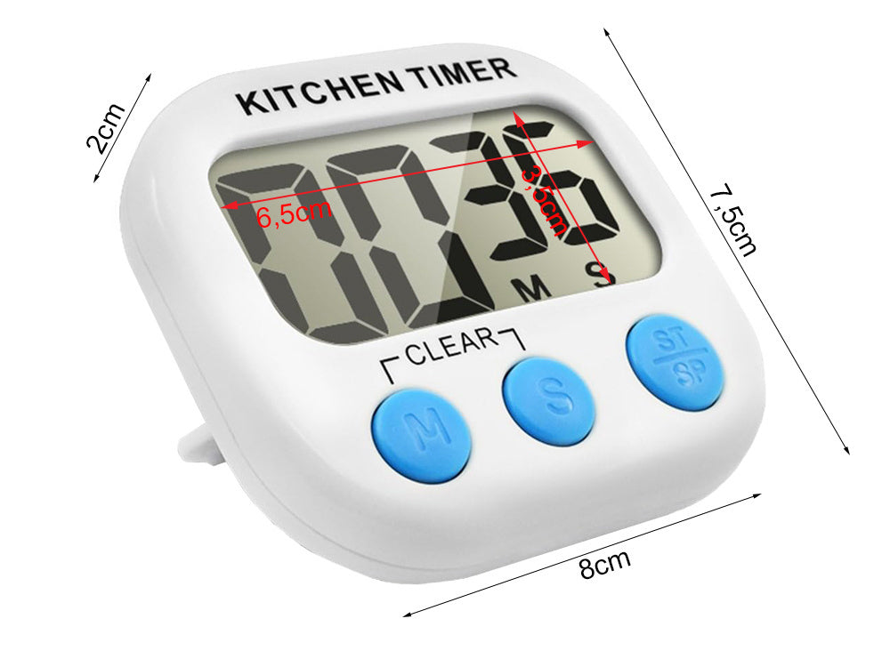 Digitaler Küchentimer elektronische Küchenuhr mit Magnet und Countdown-Funktion