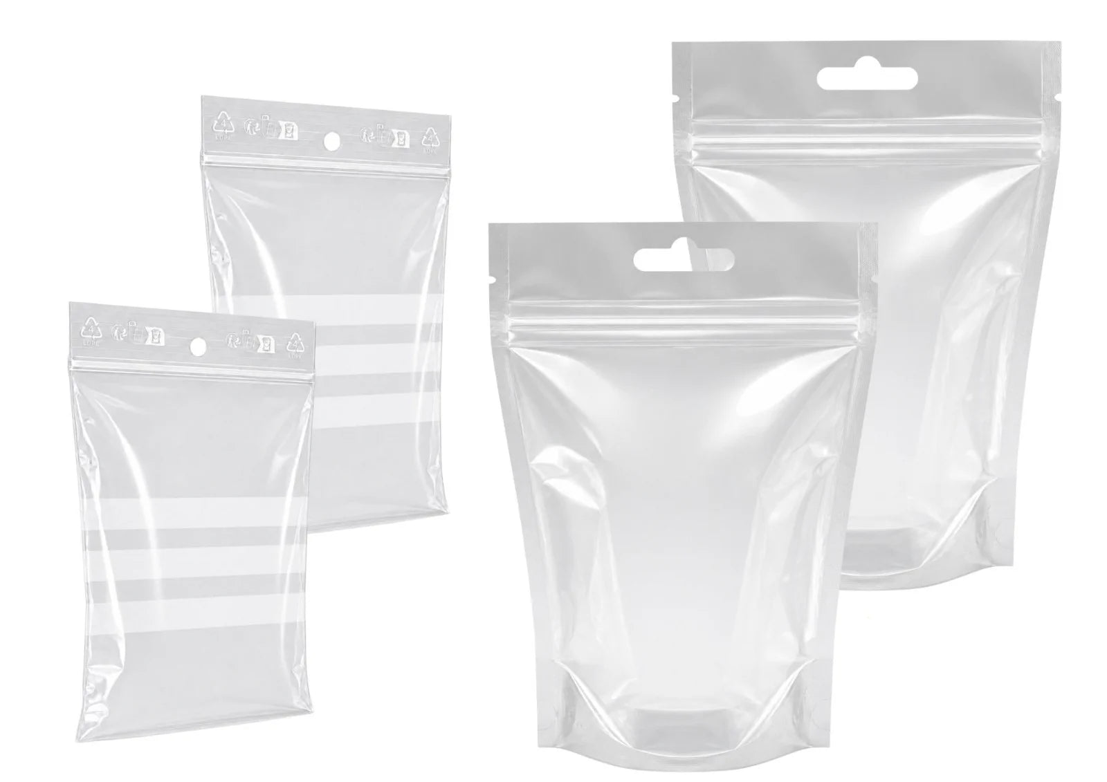 Druckverschlussbeutel ZIP Beutel Folienbeutel Transparent Wiederverschließbar Se