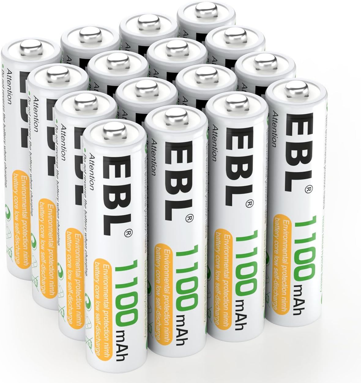 EBL AAA Akku 1100mAh 4/8/12/16 Stück -wiederaufladbare Batterien AAA, Typ NI-MH Batt NEU