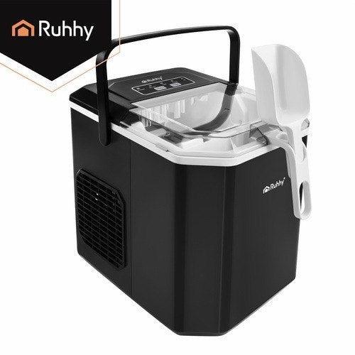 Eiswürfelmaschine 12kg/24h 1,2L Schnell Eiswürfelbereiter Schwarz Ice Maker