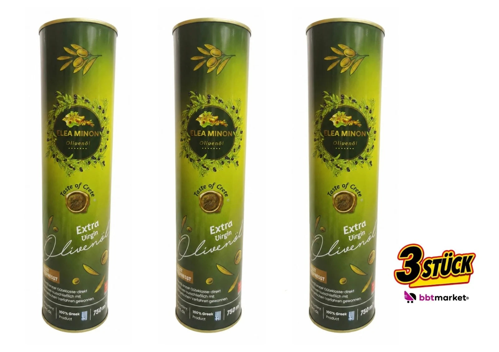 Elea Minon Extra Natives Olivenöl  0,75L  Kaltgepresst aus Kreta, Griechisches