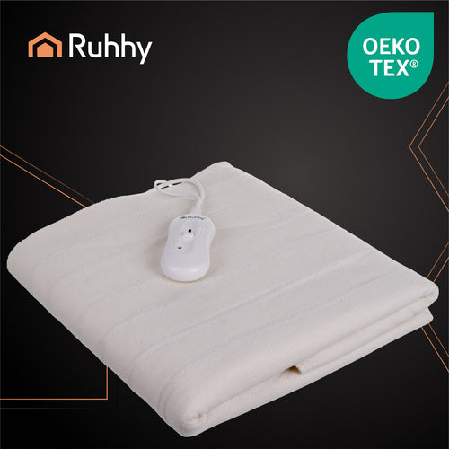 Elektrische Heizmatte 150×80 cm – Heizunterbett mit 3 Heizstufen und Fernbedienung