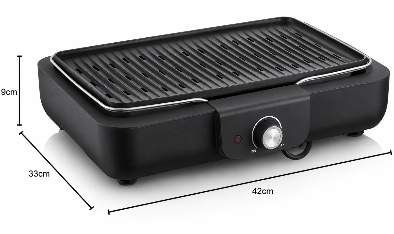 Elektrogrill Tischgrill 2200W Alu Grillplatte Innen Außen BBQ Grill